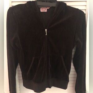 Vintage Juicy Couture Brown Velour Zip Front Hoodie